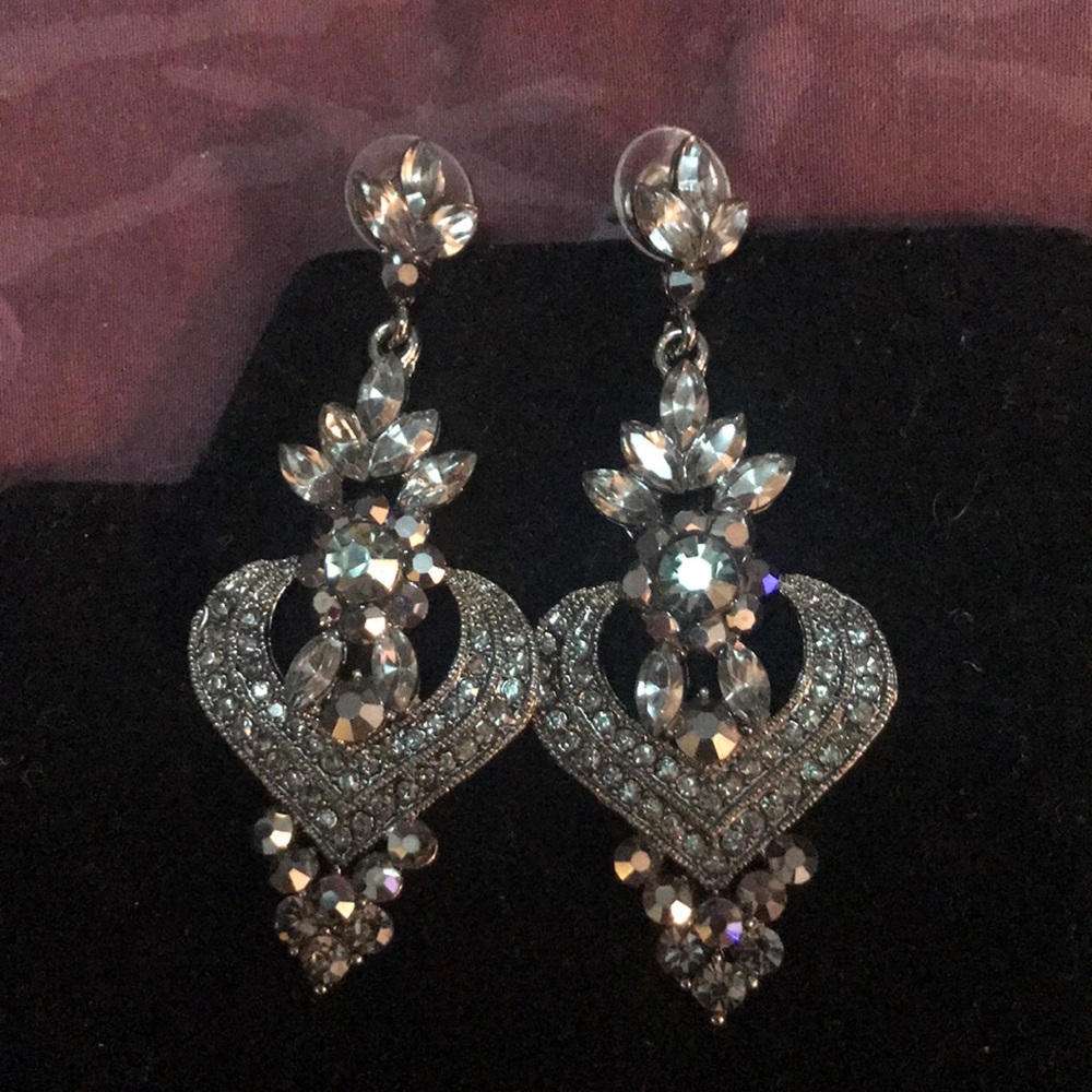 Silver statement earings